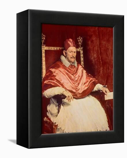 Portrait of Pope Innocent X (1574-1655), 1650-Diego Velazquez-Framed Premier Image Canvas