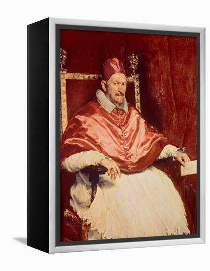 Portrait of Pope Innocent X (1574-1655), 1650-Diego Velazquez-Framed Premier Image Canvas