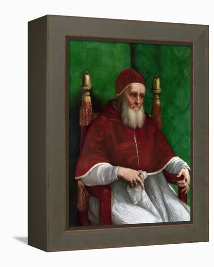 Portrait of Pope Julius II, 1511-Raphael-Framed Premier Image Canvas