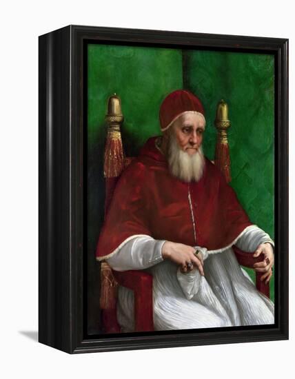 Portrait of Pope Julius II, 1511-Raphael-Framed Premier Image Canvas