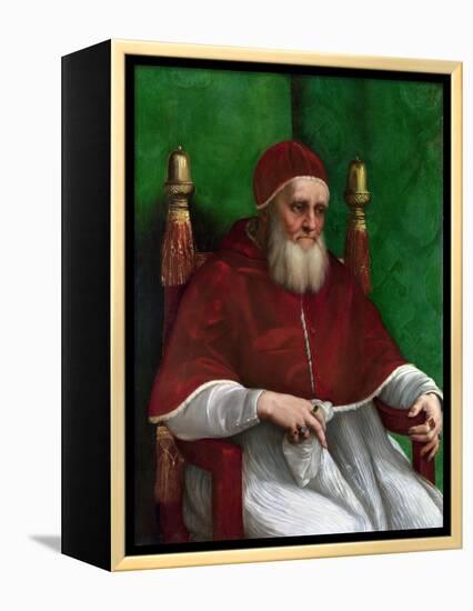 Portrait of Pope Julius II, 1511-Raphael-Framed Premier Image Canvas