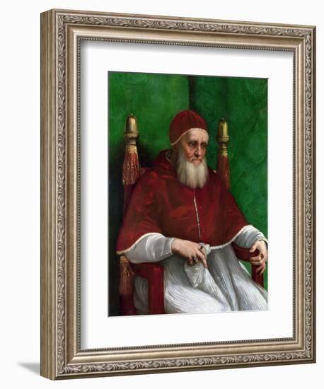 Portrait of Pope Julius II, 1511-Raphael-Framed Giclee Print