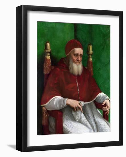 Portrait of Pope Julius II, 1511-Raphael-Framed Giclee Print