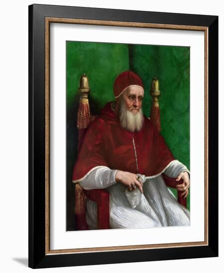 Portrait of Pope Julius II, 1511-Raphael-Framed Giclee Print