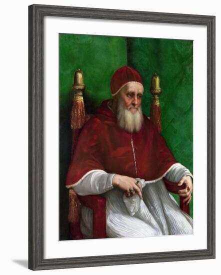 Portrait of Pope Julius II, 1511-Raphael-Framed Giclee Print