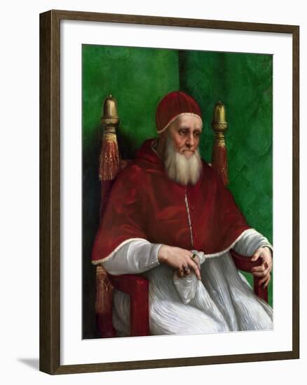 Portrait of Pope Julius II, 1511-Raphael-Framed Giclee Print