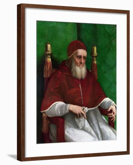 Portrait of Pope Julius II, 1511-Raphael-Framed Giclee Print