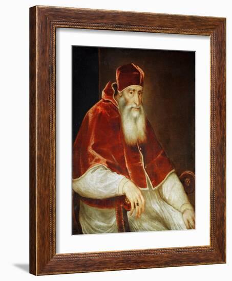 Portrait of Pope Paul III Farnese, 1543-Titian (Tiziano Vecelli)-Framed Giclee Print