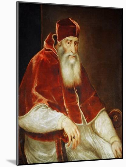 Portrait of Pope Paul III Farnese, 1543-Titian (Tiziano Vecelli)-Mounted Giclee Print