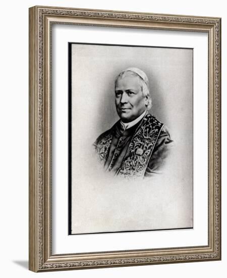 Portrait of Pope Pius IX (Pie IX) (1792-1878)-French Photographer-Framed Giclee Print