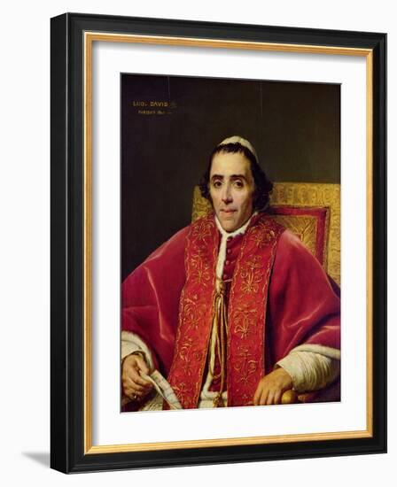 Portrait of Pope Pius VII (1742-1823), 1805-Jacques-Louis David-Framed Giclee Print