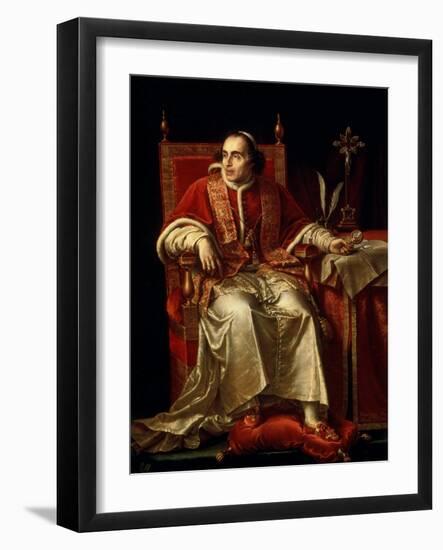 Portrait of Pope Pius VII, 1817-Jean Baptiste Joseph Wicar-Framed Giclee Print