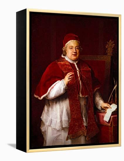 Portrait of Pope Rezzonico (Clement Xiii), 17Th Century (On Canvas)-Pompeo Girolamo Batoni-Framed Premier Image Canvas