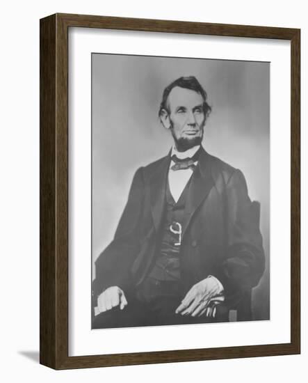 Portrait of President Abraham Lincoln-Stocktrek Images-Framed Photographic Print