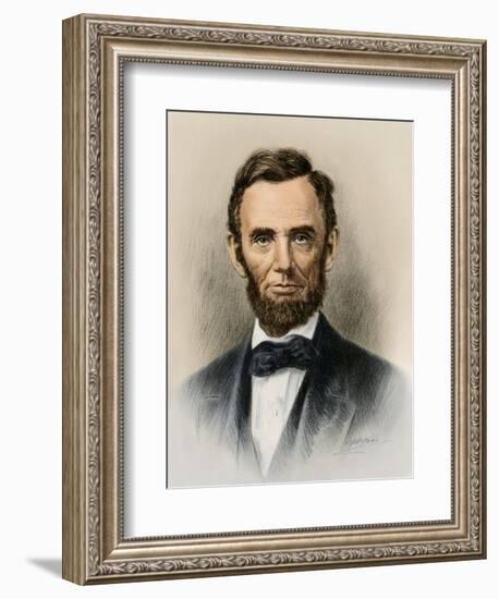 Portrait of President Abraham Lincoln-null-Framed Giclee Print