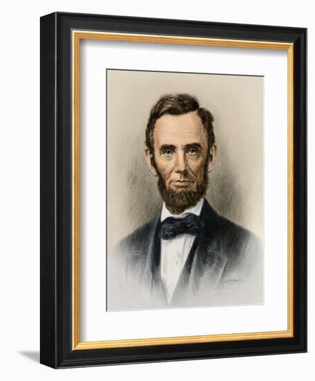 Portrait of President Abraham Lincoln-null-Framed Giclee Print