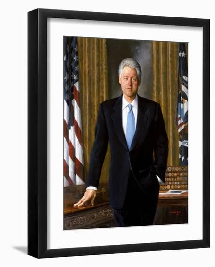 Portrait of President Bill Clinton-null-Framed Giclee Print
