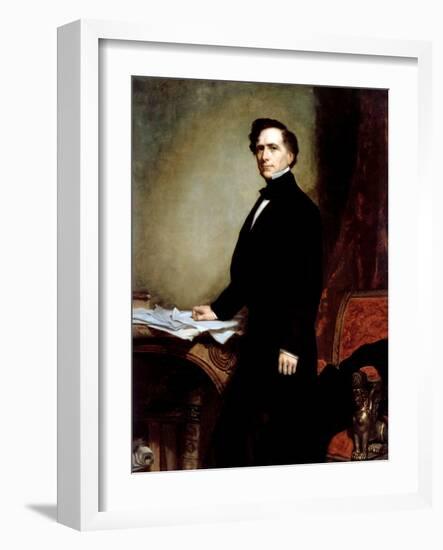 Portrait of President Franklin Pierce, 1858-George Peter Alexander Healy-Framed Giclee Print