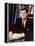 Portrait of President John F. Kennedy, from the TV Show, "JFK Assassination as It Happened"-Alfred Eisenstaedt-Framed Premier Image Canvas