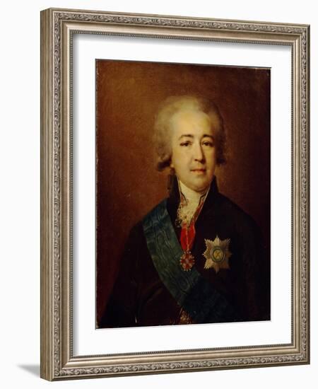 Portrait of Prince Alexander Kurakin (1752-181)-Johann-Baptist Lampi the Younger-Framed Giclee Print