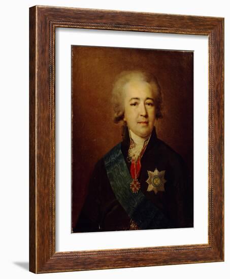 Portrait of Prince Alexander Kurakin (1752-181)-Johann-Baptist Lampi the Younger-Framed Giclee Print