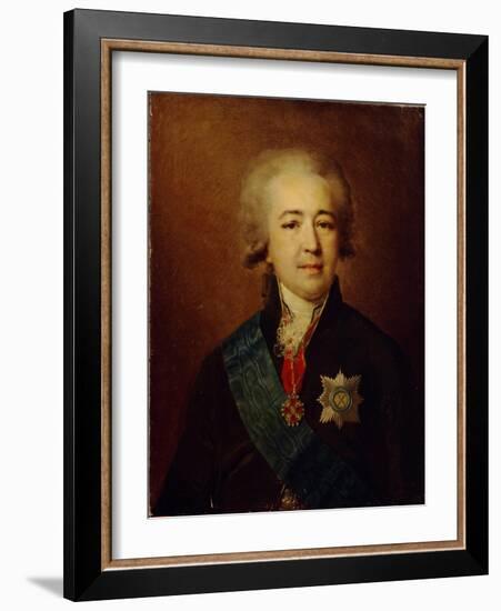 Portrait of Prince Alexander Kurakin (1752-181)-Johann-Baptist Lampi the Younger-Framed Giclee Print