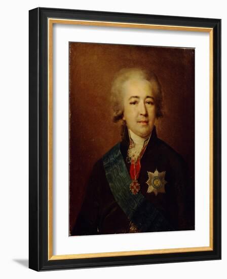 Portrait of Prince Alexander Kurakin (1752-181)-Johann-Baptist Lampi the Younger-Framed Giclee Print