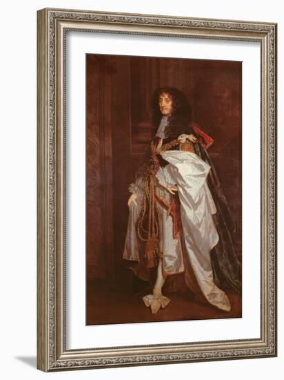 Portrait of Prince Rupert (1619-1682) in Garter Robes-Sir Peter Lely-Framed Giclee Print