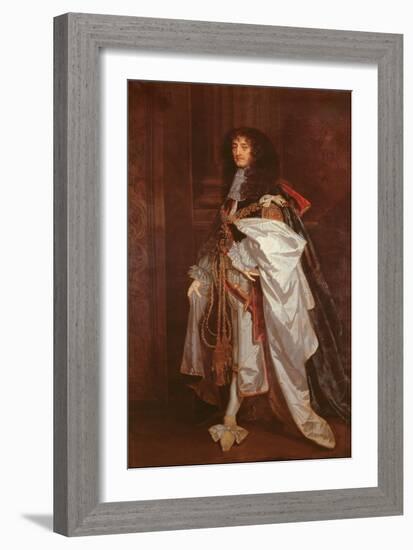 Portrait of Prince Rupert (1619-1682) in Garter Robes-Sir Peter Lely-Framed Giclee Print