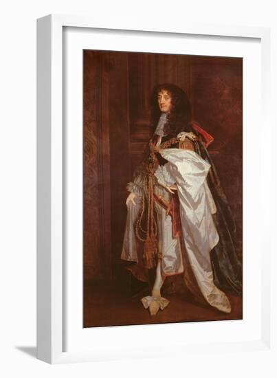 Portrait of Prince Rupert (1619-1682) in Garter Robes-Sir Peter Lely-Framed Giclee Print