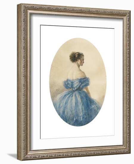 Portrait of Princess Anna Zu Sayn-Wittgenstein-Mihály Zichy-Framed Giclee Print