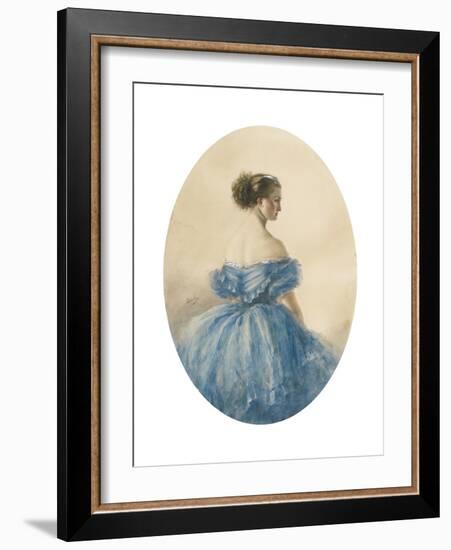 Portrait of Princess Anna Zu Sayn-Wittgenstein-Mihály Zichy-Framed Giclee Print