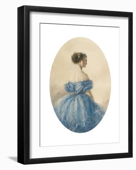 Portrait of Princess Anna Zu Sayn-Wittgenstein-Mihály Zichy-Framed Giclee Print