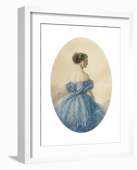 Portrait of Princess Anna Zu Sayn-Wittgenstein-Mihály Zichy-Framed Giclee Print