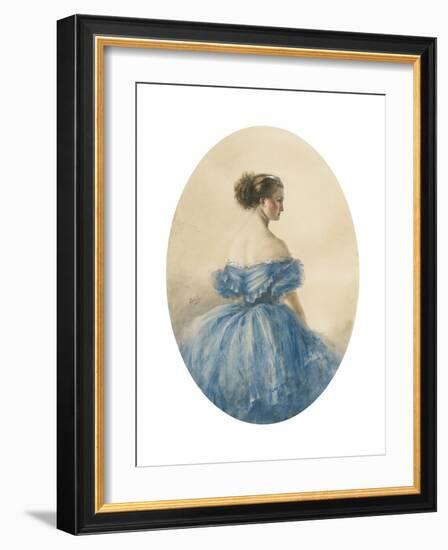 Portrait of Princess Anna Zu Sayn-Wittgenstein-Mihály Zichy-Framed Giclee Print