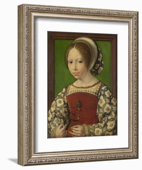 Portrait of Princess Dorothea of Denmark (1520-158), Ca 1530-Jan Gossaert-Framed Giclee Print