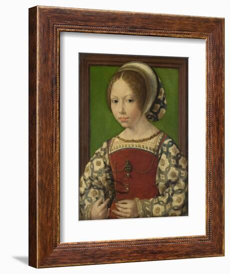 Portrait of Princess Dorothea of Denmark (1520-158), Ca 1530-Jan Gossaert-Framed Giclee Print