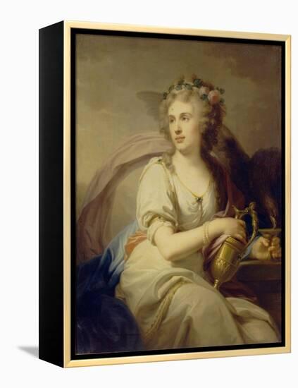 Portrait of Princess Ekaterina Fyodorovna Dolgorukova (1769-184) as Hebe-Johann-Baptist Lampi the Younger-Framed Premier Image Canvas