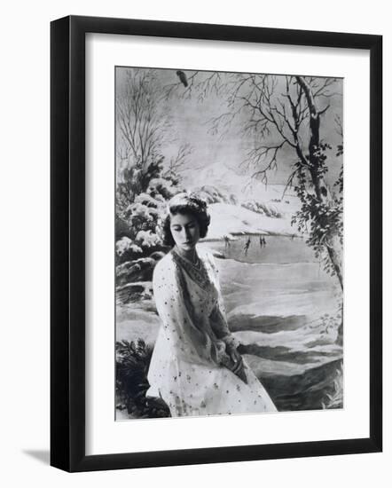 Portrait of Princess Elizabeth, England-Cecil Beaton-Framed Photographic Print