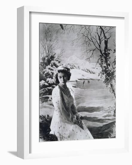 Portrait of Princess Elizabeth, England-Cecil Beaton-Framed Photographic Print