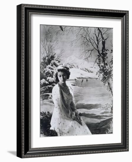 Portrait of Princess Elizabeth, England-Cecil Beaton-Framed Photographic Print