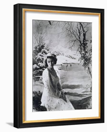 Portrait of Princess Elizabeth, England-Cecil Beaton-Framed Photographic Print