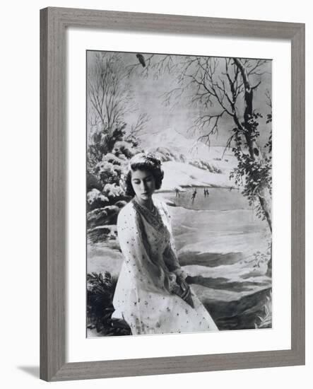 Portrait of Princess Elizabeth, England-Cecil Beaton-Framed Photographic Print