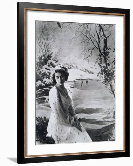 Portrait of Princess Elizabeth, England-Cecil Beaton-Framed Photographic Print