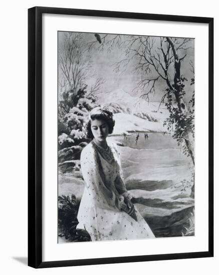 Portrait of Princess Elizabeth, England-Cecil Beaton-Framed Photographic Print