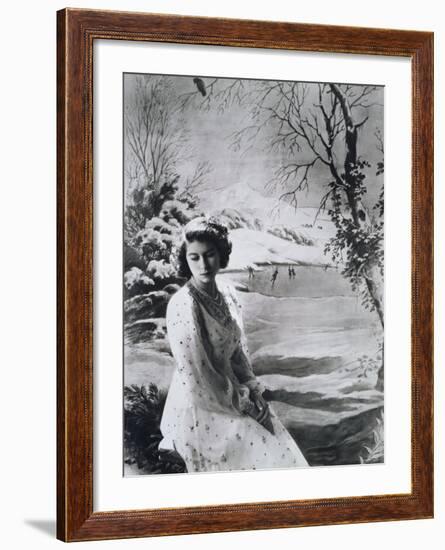 Portrait of Princess Elizabeth, England-Cecil Beaton-Framed Photographic Print