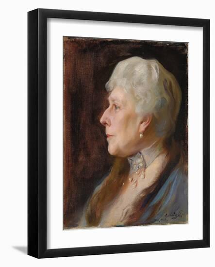 Portrait of Princess Henry of Battenberg, Née Princess Beatrice of Great Britain, in Profile to The-Philip Alexius De Laszlo-Framed Giclee Print