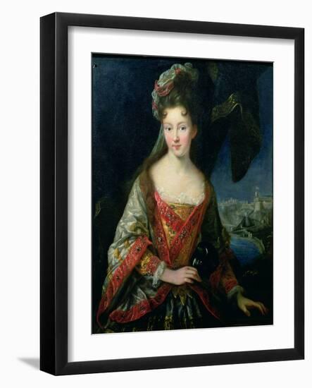 Portrait of Princess Louise-Hippolyte-Jean-Baptiste van Loo-Framed Giclee Print