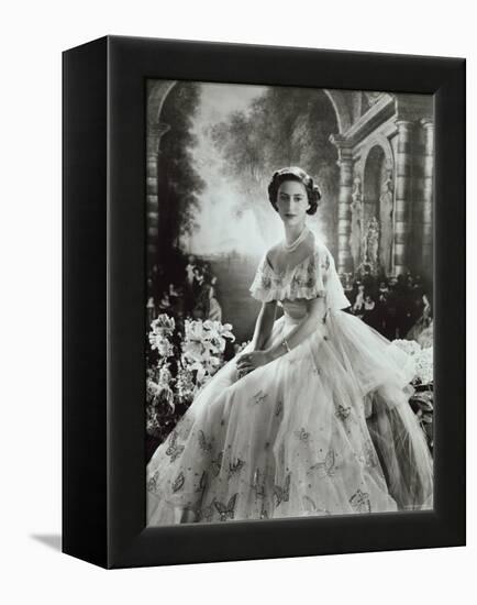 Portrait of Princess Margaret in Ballgown, Countess of Snowdon, 21 August 1930 - 9 February 2002-Cecil Beaton-Framed Premier Image Canvas