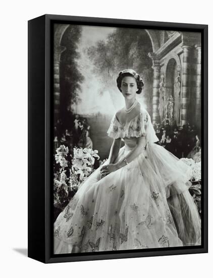 Portrait of Princess Margaret in Ballgown, Countess of Snowdon, 21 August 1930 - 9 February 2002-Cecil Beaton-Framed Premier Image Canvas